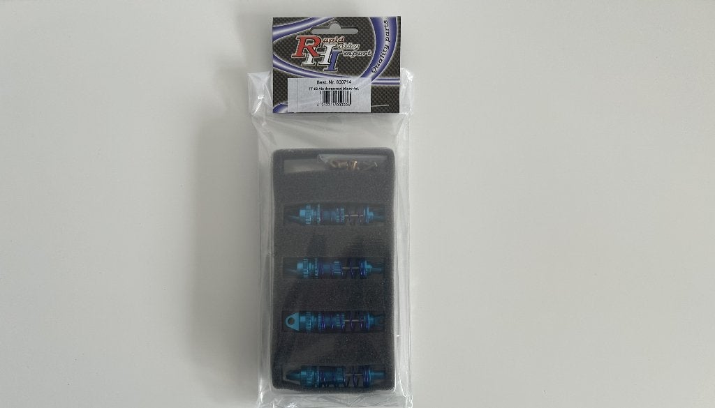 Tamiya TT-02 Alu demperset blauw 4st. 800714, Ophalen of Verzenden, Nieuw, Auto onroad