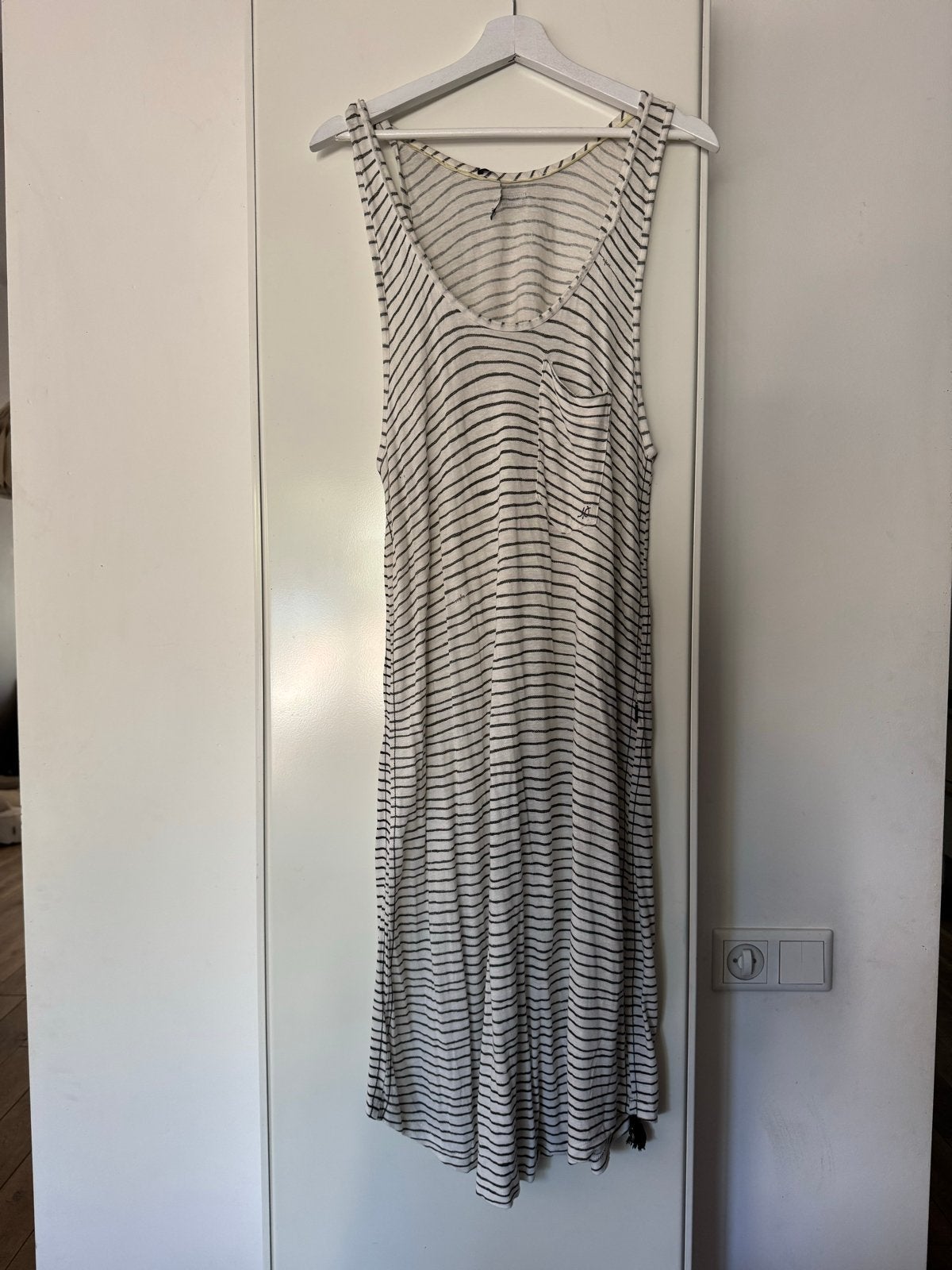 10 Feet gestreepte zomerjurk maat L met borstzakje, Kleding | Dames, Meerkleurig, Maat 42/44 (L), Ophalen of Verzenden, Knielengte