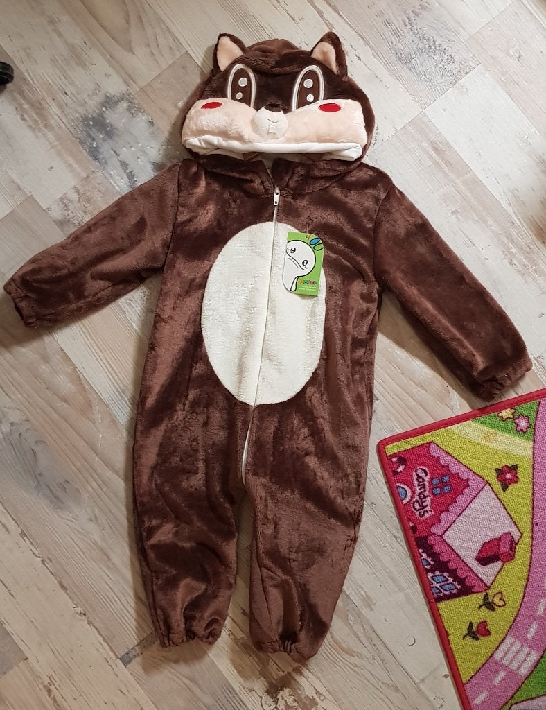 Onesie eekhoorn maat 90 merk Michley (NIEUW), Verzenden, Nieuw, 104 of kleiner, Jongen of Meisje
