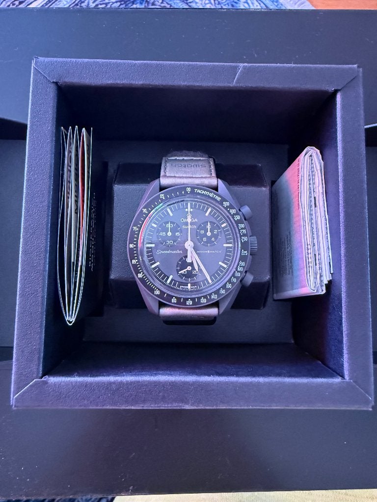 Swatch x Omega Mission to Mercury, Sieraden, Tassen en Uiterlijk, Horloges | Heren, Kunststof, Polshorloge, Nieuw, Kunststof