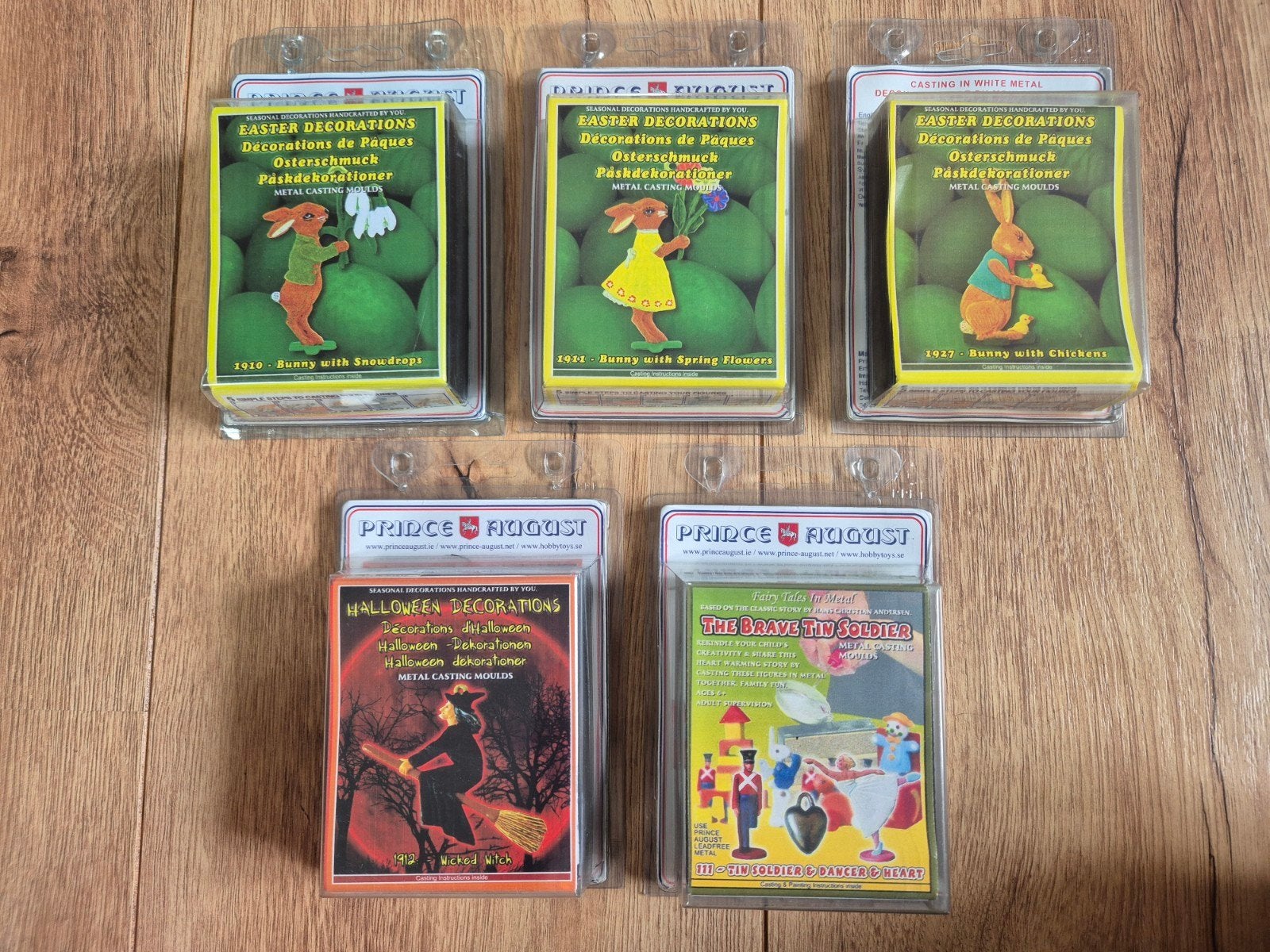 5 rubberen tin gietmallen paasornament / halloween, Ophalen of Verzenden, 1:50 of kleiner