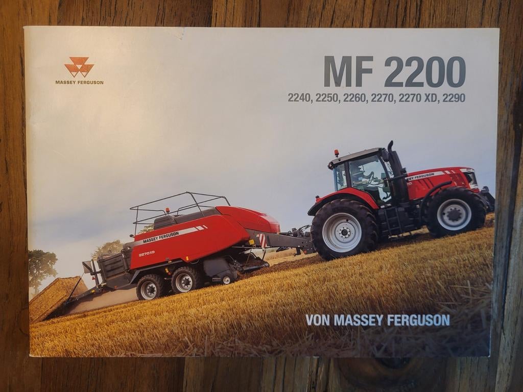 tractor folder Massey Ferguson 2200 baler, Boeken, Ophalen of Verzenden, Zo goed als nieuw