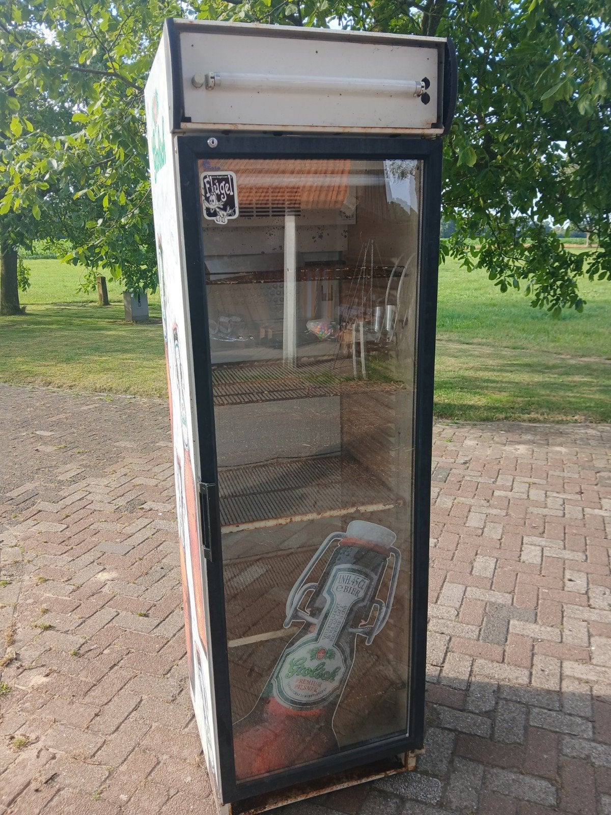 Grolsch Koelkast - Gebruikt met roestige roosters, Ophalen, 200 liter of meer, 60 cm of meer, 160 cm of meer