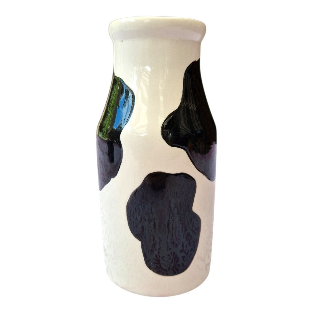 melkbusvaasje met zwartbonte koe, Huis en Inrichting, Woonaccessoires | Vazen, Meerkleurig, 16 cm, Ophalen of Verzenden, Hiddie Design