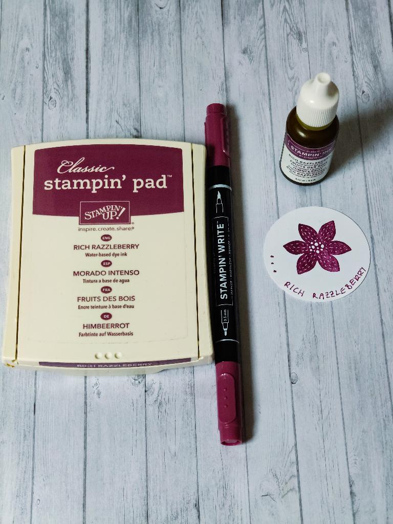 Stampin' Pad - Rich Razzleberry + Refill ink+Stampin' Write, Hobby en Vrije tijd, Stempelen, Ophalen of Verzenden, Gebruikt, Inkt, Foam of Stempelhouder