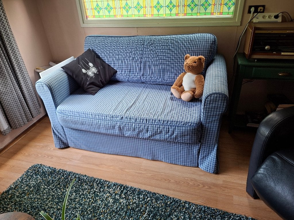 slaapbank of bedbank, Gebruikt, 90 cm, Tweepersoons, 190 cm of minder