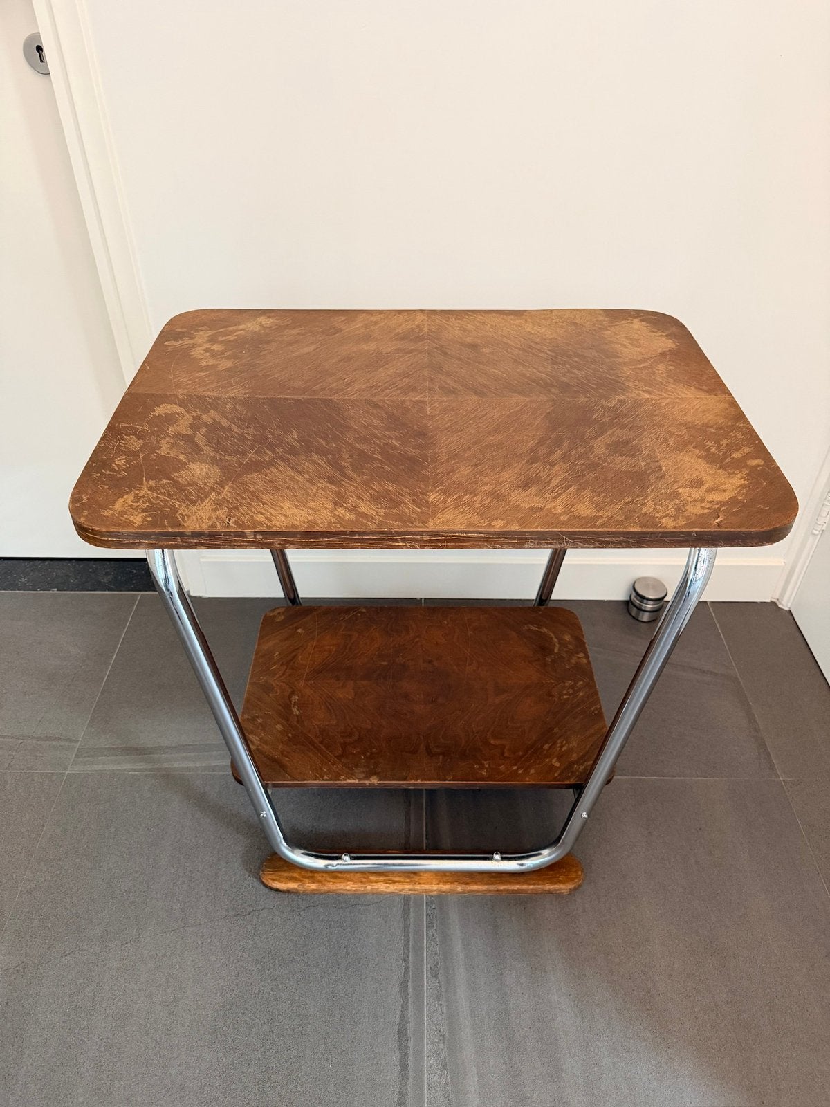 Vintage Bauhaus side table, Ophalen, Minder dan 55 cm, Gebruikt, Vintage