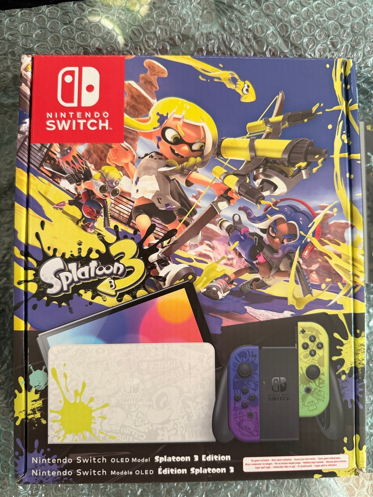 Nintendo Switch OLED Model Splatoon 3 Edition NEW + Case, Ophalen of Verzenden, Nieuw, Met 2 controllers, Switch OLED