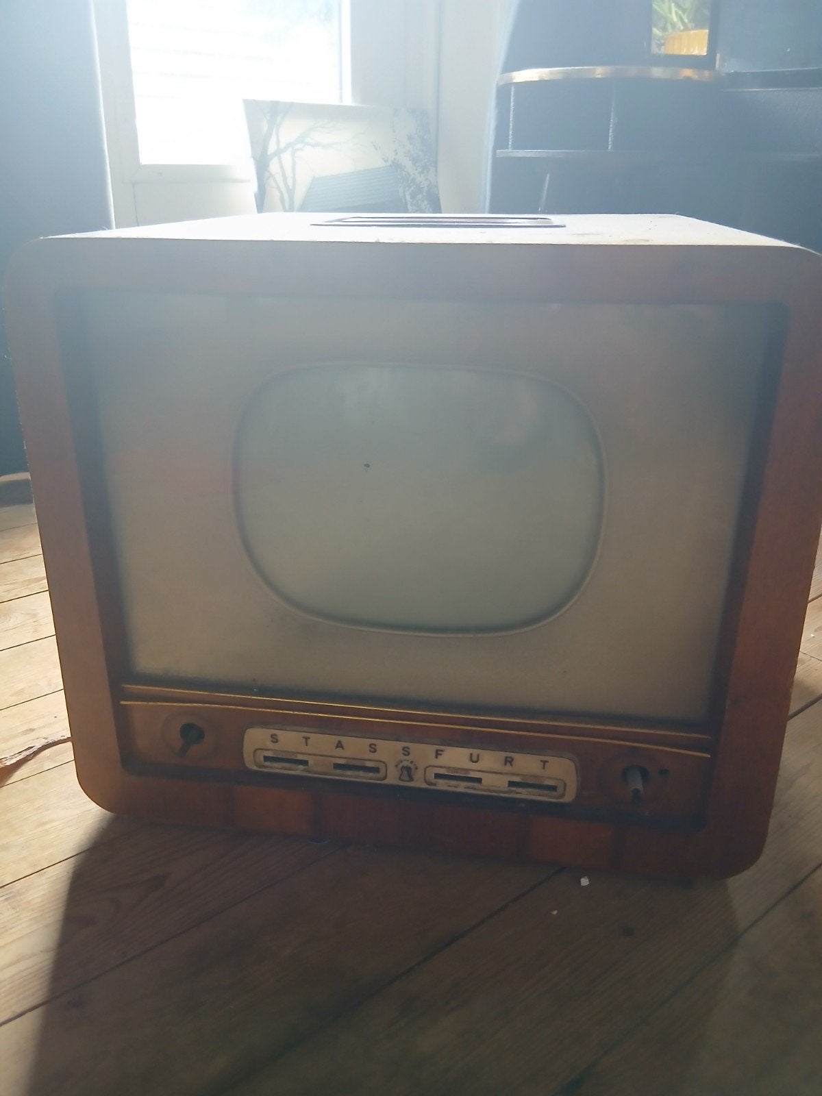 Vintage Stassfurt TV uit de jaren '50 - Beschadigd, Antiek en Kunst, Antiek | Tv's en Audio, Ophalen