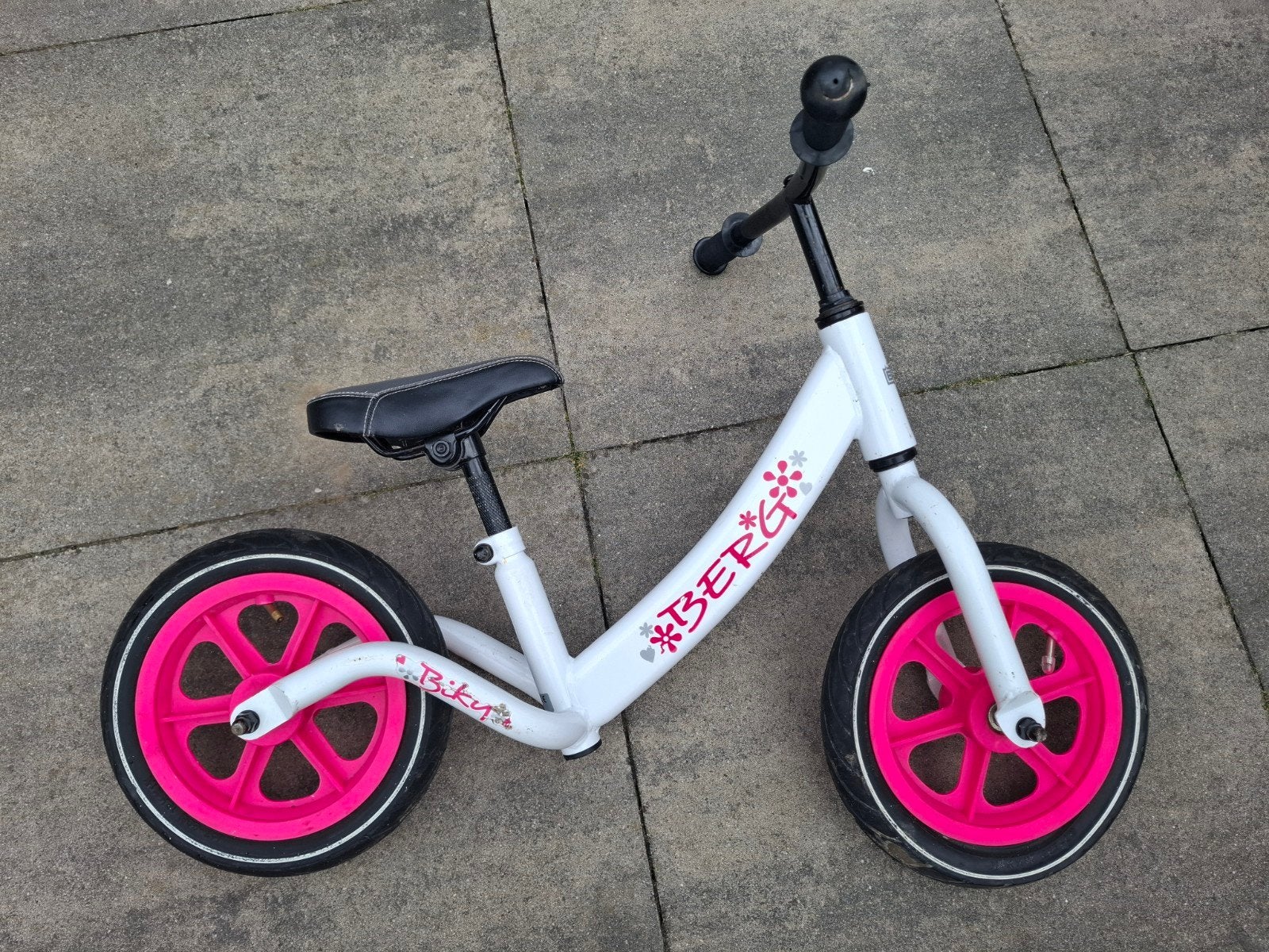 BERG Biky loopfiets wit/roze, Ophalen