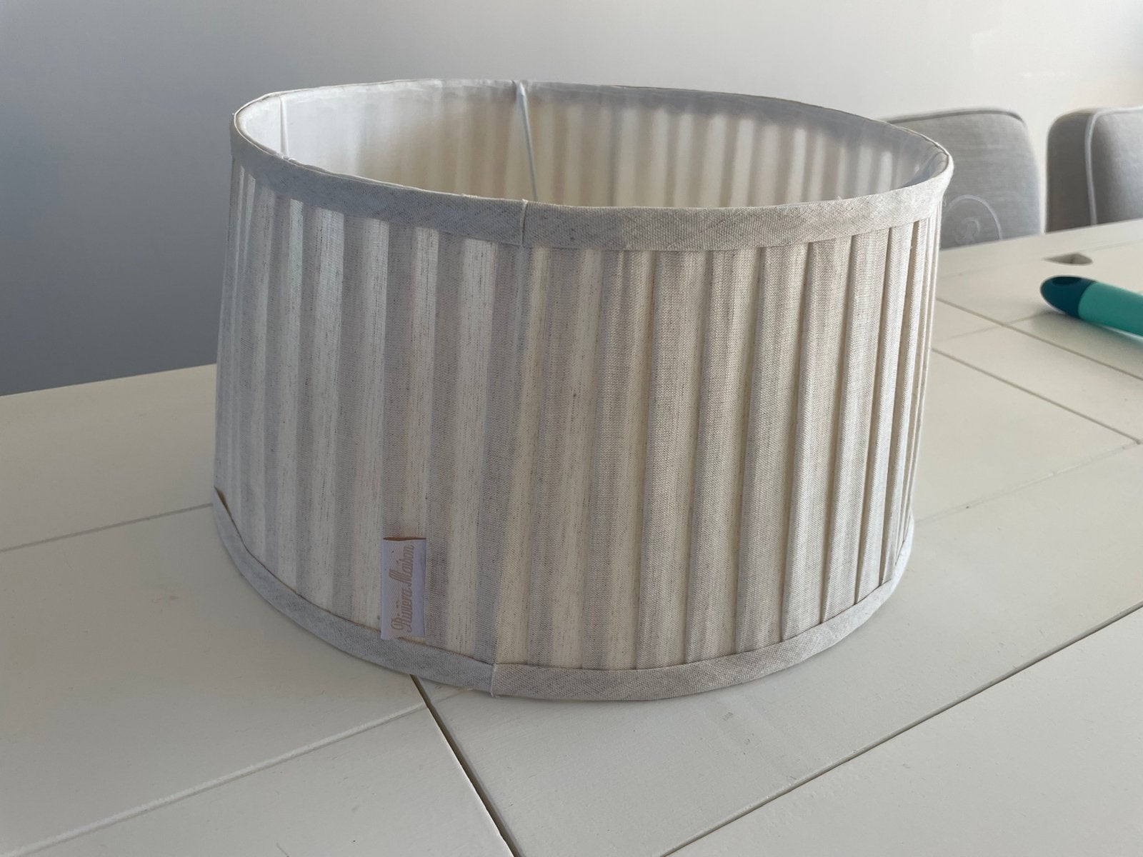 Rivièra Maison Lampenkap - Crème/Beige, Huis en Inrichting, Lampen | Lampenkappen, Gebruikt, Overige typen, Rond, Ophalen of Verzenden