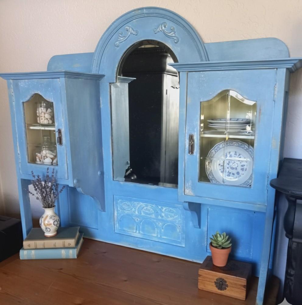 Uniek landelijk/brocante opzetkast, Antiek en Kunst, Ophalen