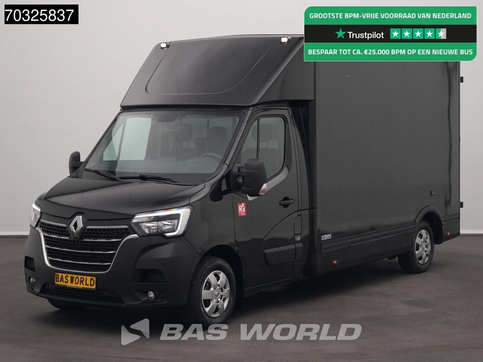 Renault Master 145PK Bakwagen Meubelbak Zijdeur Achterdeuren, Stof, Gebruikt, Euro 6, 4 cilinders