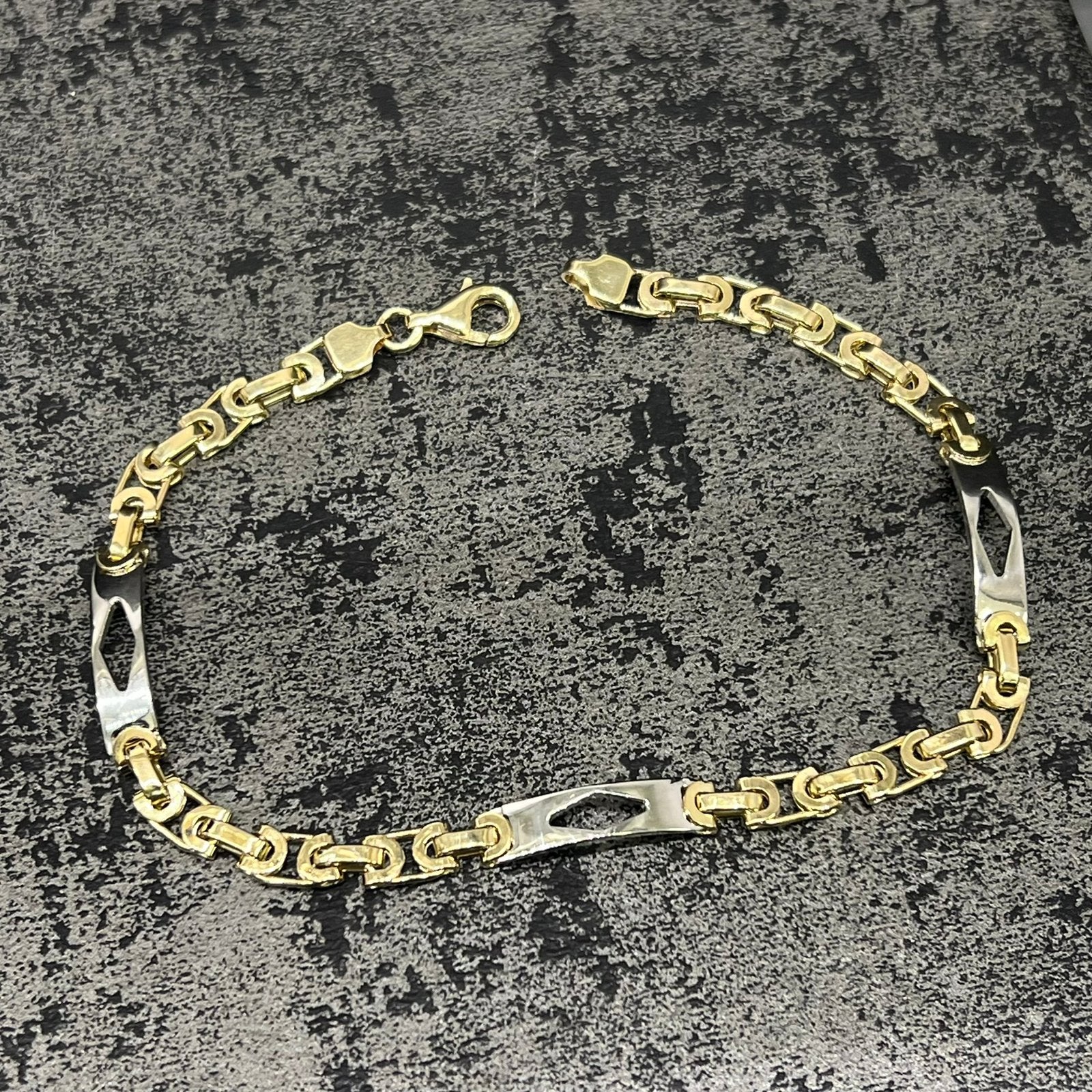 14k gouden armband koningsschakel nieuw, Ophalen of Verzenden, Nieuw, Goud