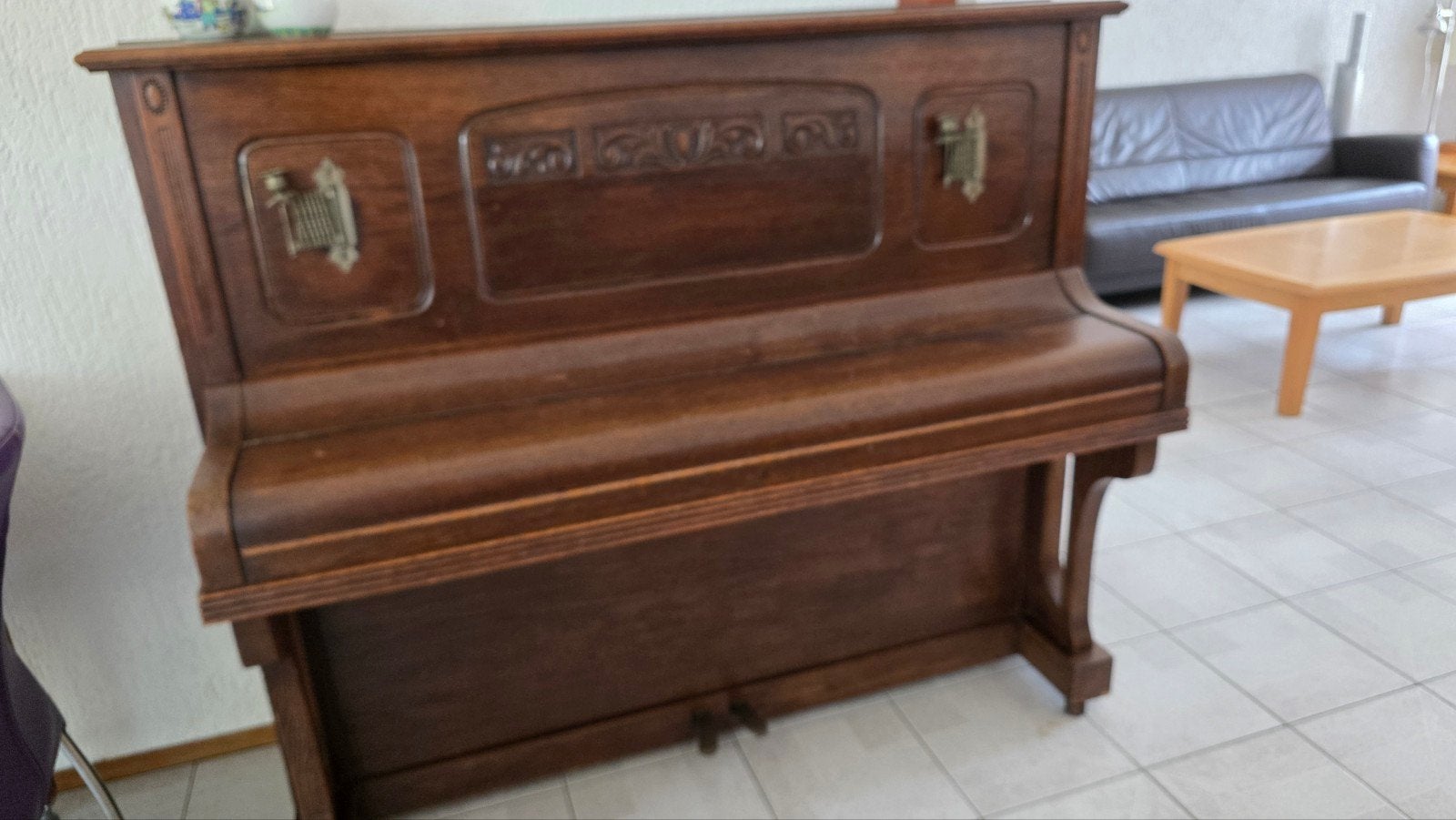 Antieke Rainsdorf Leipzig Piano - Bruin, Gebruikt, Muziek en Instrumenten, Ophalen, Gebruikt