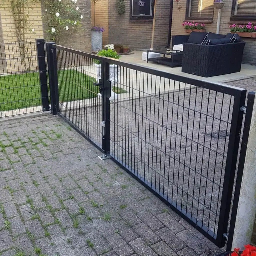 Hekwerk harmonica gaas +poort, Tuin en Terras, Met poort, Gebruikt, Ophalen of Verzenden, Gaashekwerk