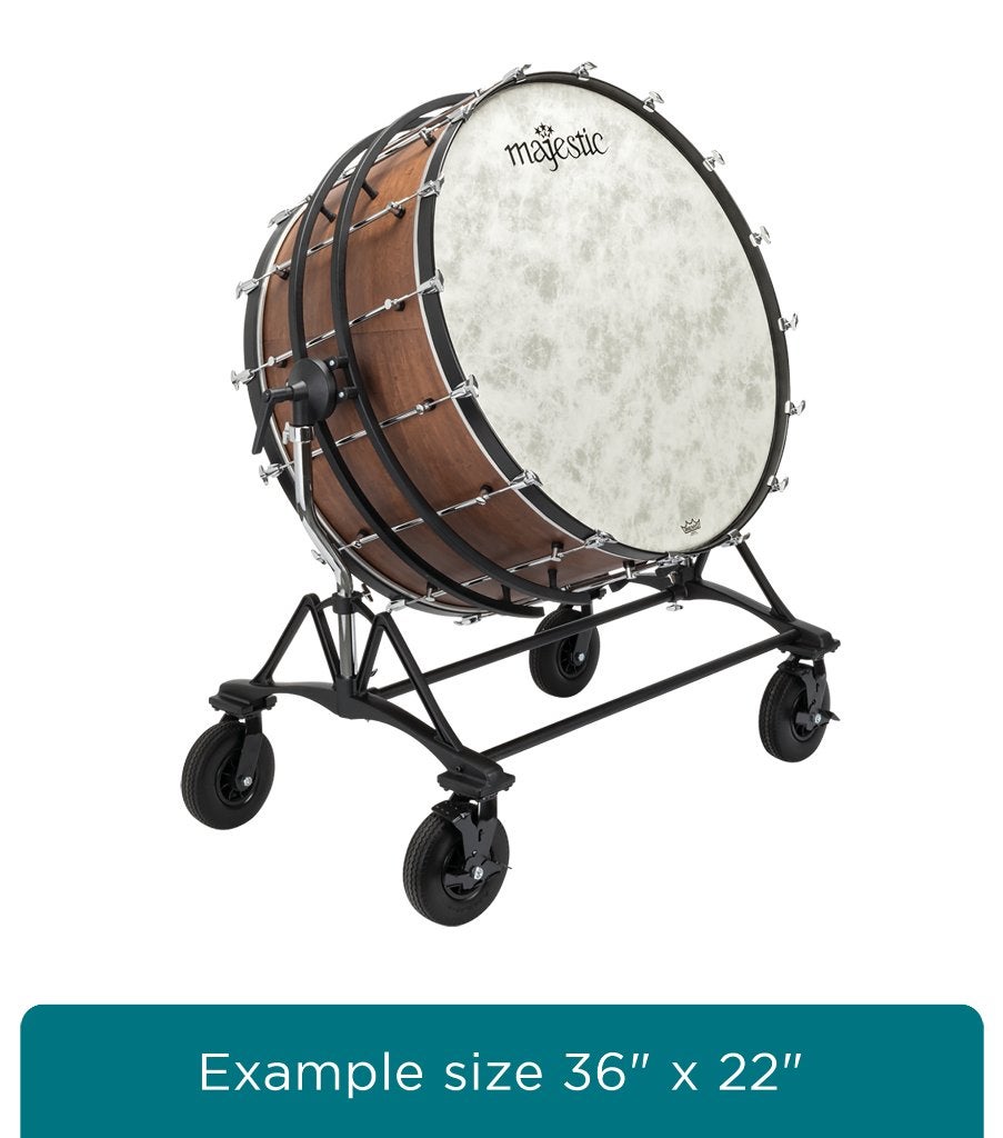 Concert Bassdrum Majestic 40x22 inch 1 weekend gebruikt!, Majestic, Pastorielaan 4a Heerenveen, Nieuw, Trommel