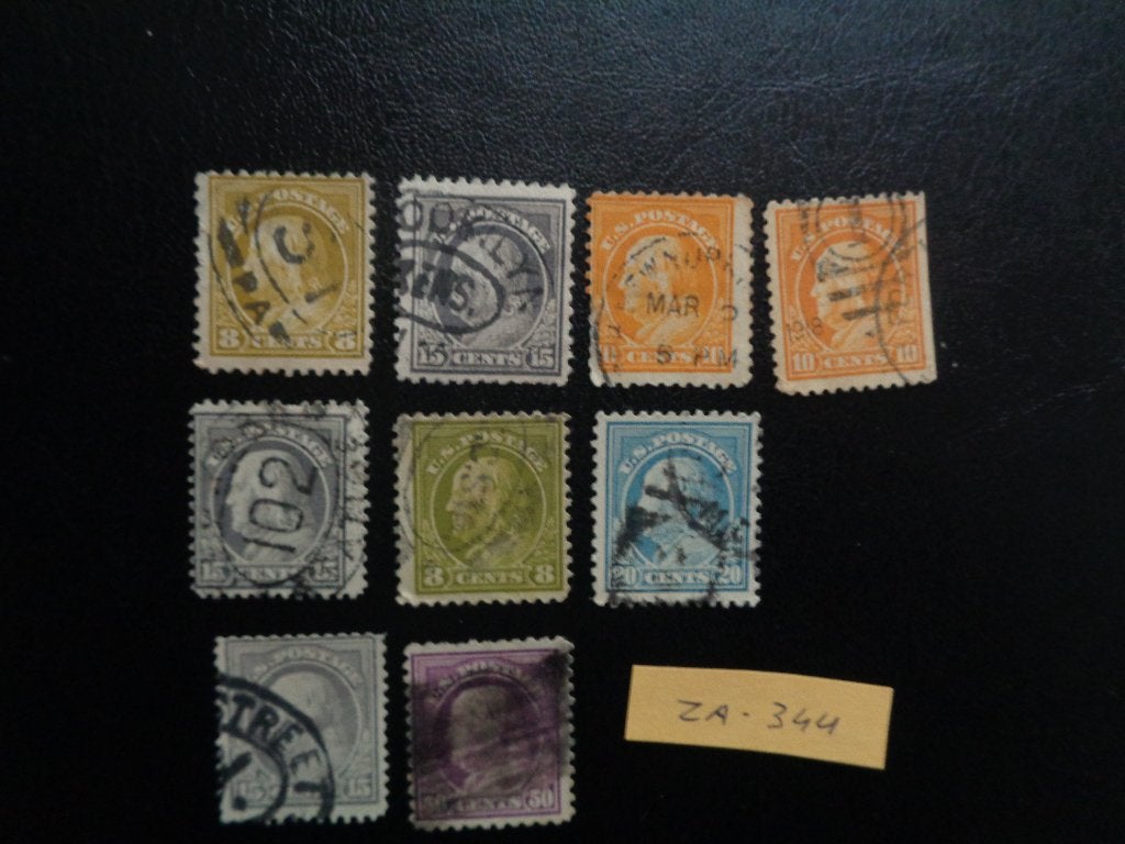 amerika - benjamin franklin 1908/1916 (za-344), Ophalen of Verzenden, Gestempeld, Noord-Amerika