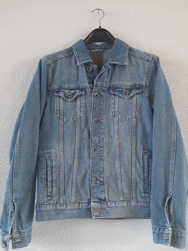 Spijker jack Anti-Blue, Blauw, W32 (confectie 46) of kleiner, Ophalen of Verzenden, Zo goed als nieuw