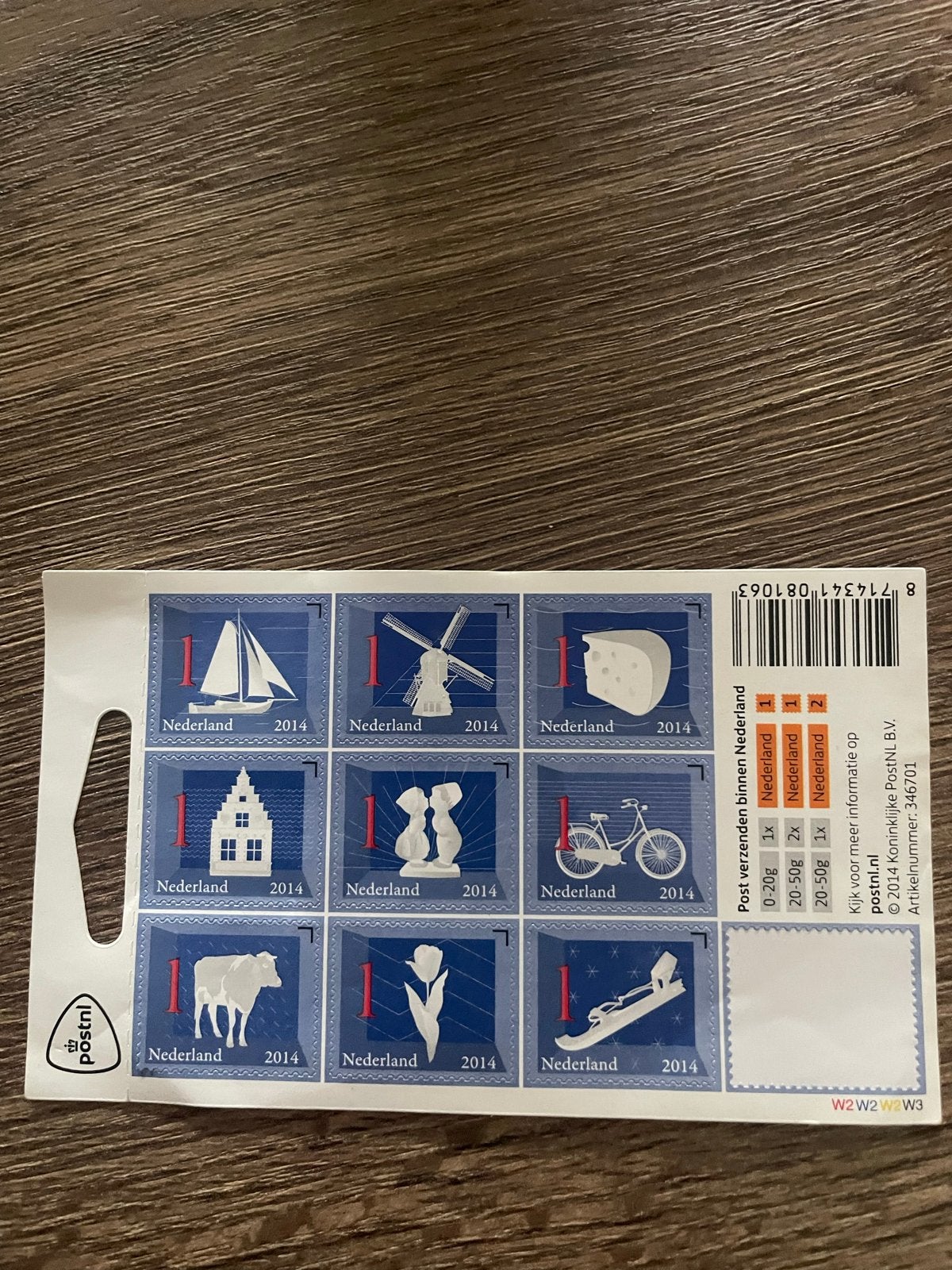 PostNL Nederland 2014 Postzegelvel - Typisch Nederlands, Ophalen of Verzenden, Na 1940, Postfris