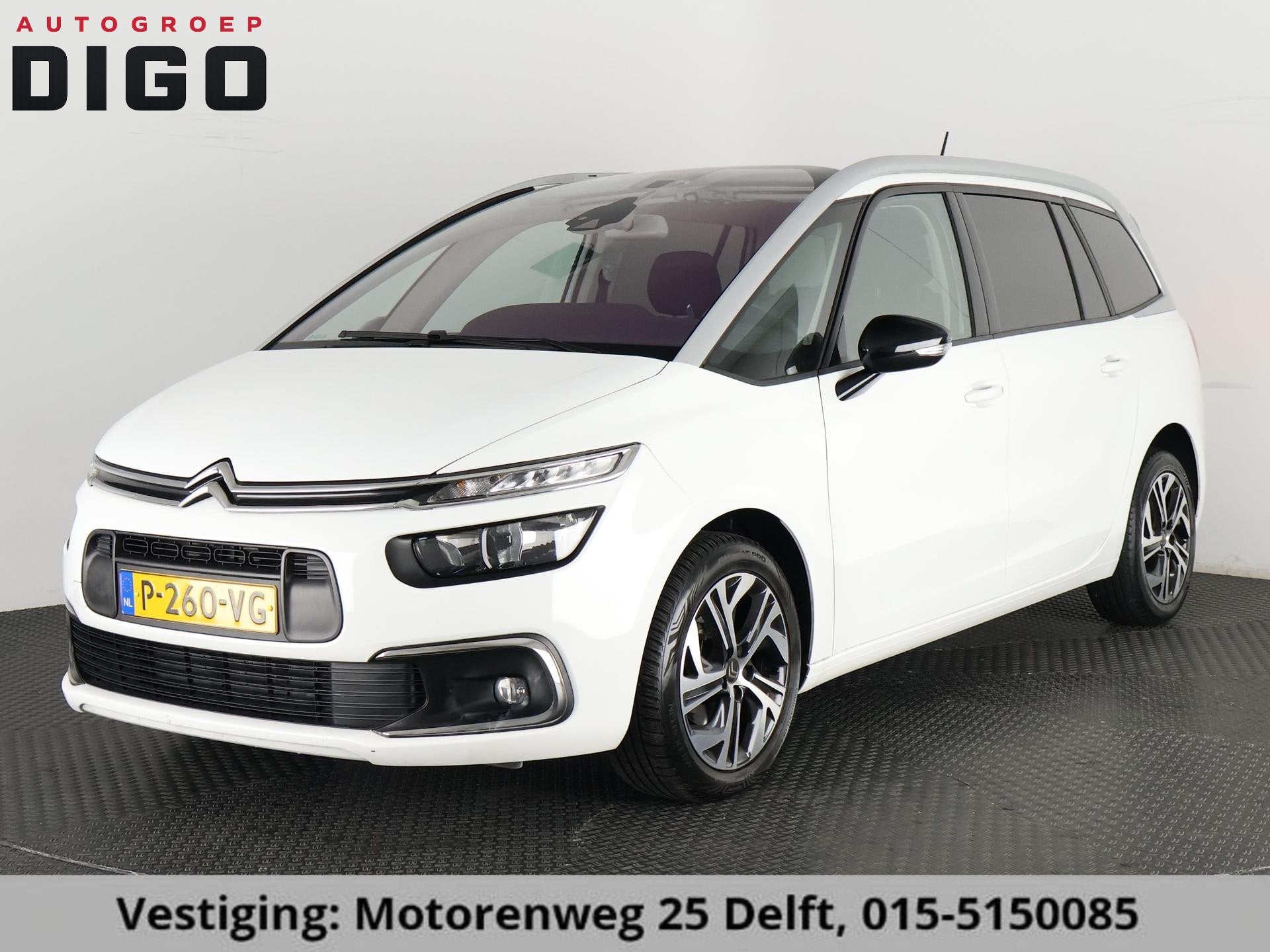 Citroen Grand C4 SpaceTourer 1.2 BUSINESS 7 ZIT AUTOMAAT 130, Dealer onderhouden, Stof, Gebruikt, 1199 cc