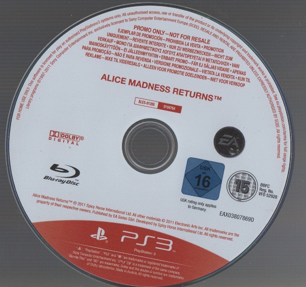 ALICE madness returns playstation 3 promo, Spelcomputers en Games, Games | Sony PlayStation 3, Avontuur en Actie, Vanaf 18 jaar