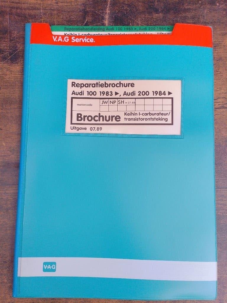 Audi 100 C3 1,8 dealer werkplaatsboek carburateur JW NP SH, Ophalen of Verzenden, Gelezen, Audi