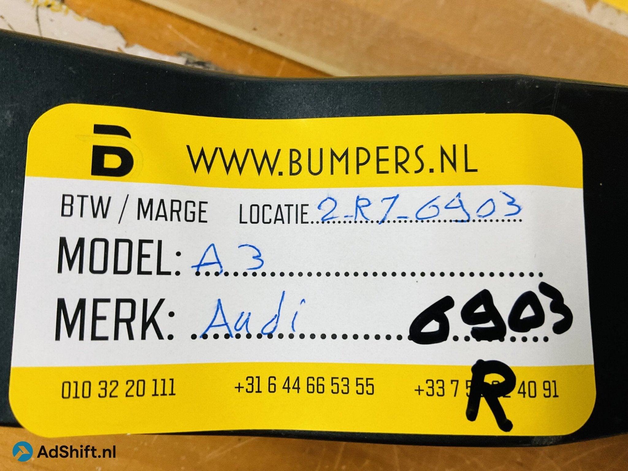 Zijscherm Strip Audi A3 Scherm 2-R7-6903R, Auto-onderdelen, Bumper