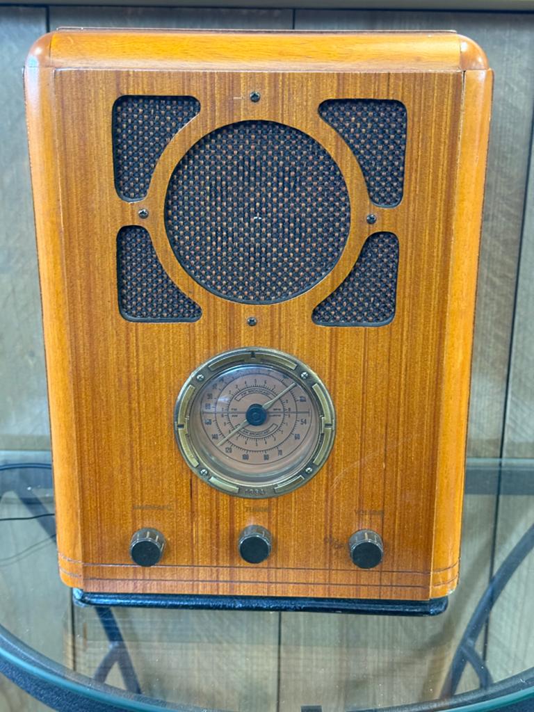 Vintage Retro Radio - Houten Behuizing, Audio, Tv en Foto, Radio's, Ophalen of Verzenden, Gebruikt, Radio
