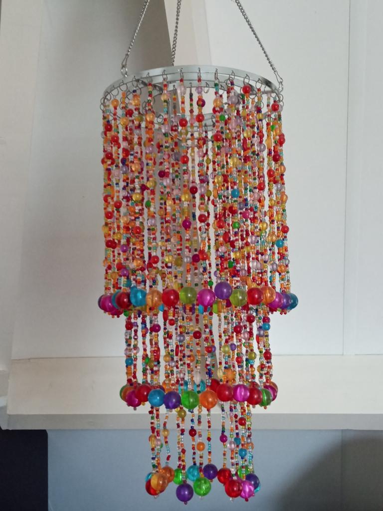 Flower power glaskralen lampenkap, Huis en Inrichting, Ophalen of Verzenden, Kunststof
