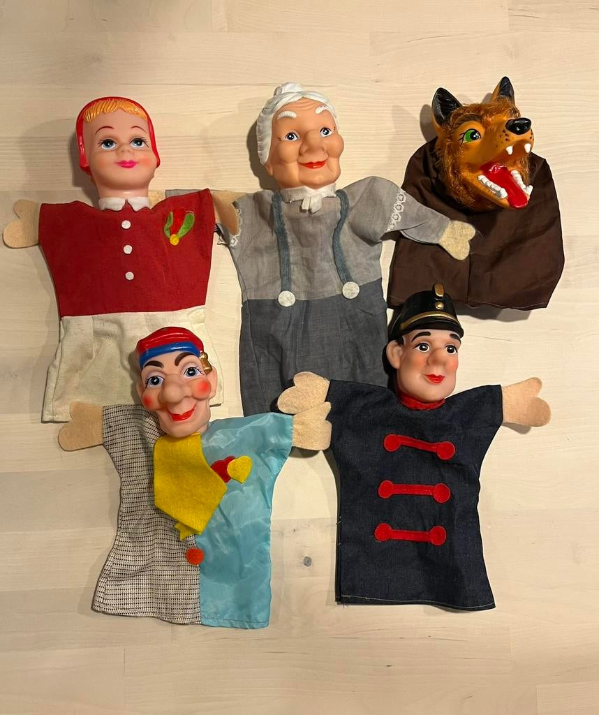 Poppenkast poppen, Ophalen of Verzenden, Gebruikt, Ontdekken