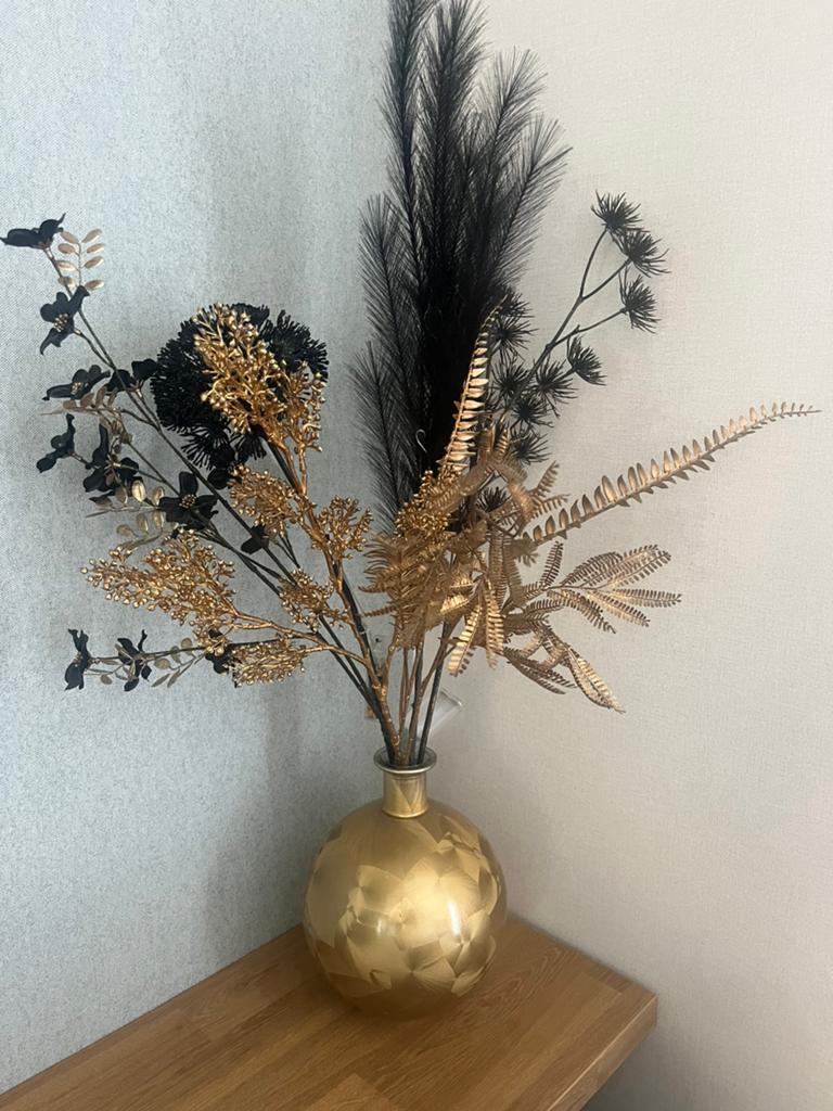 Vaas met decoratie, Ophalen, Overige kleuren, Glas, Minder dan 50 cm