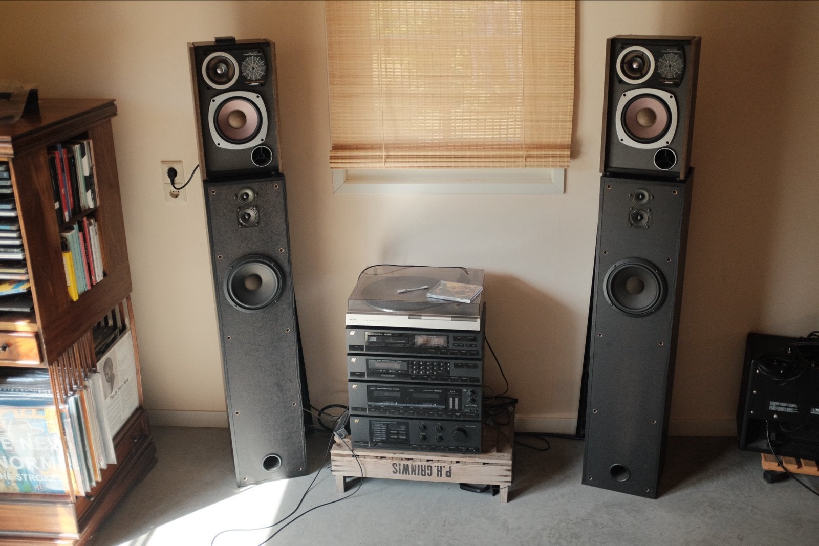 Philips platenspeler met bose en sony speakers, Ophalen, Philips, Gebruikt, Automatisch