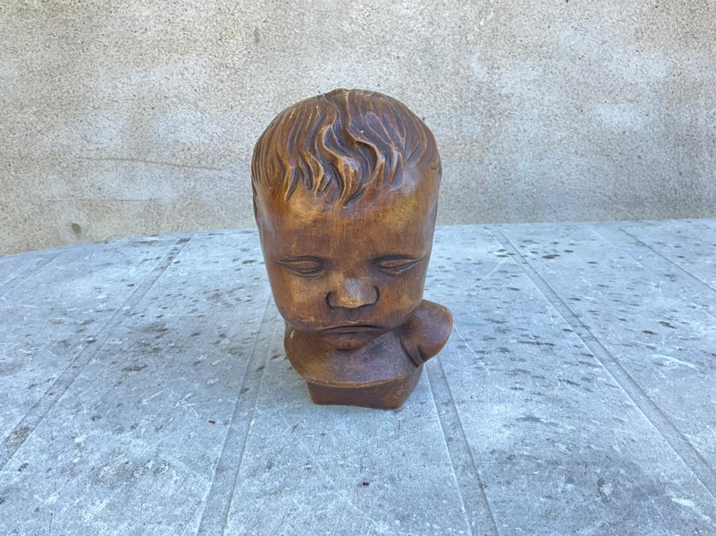 Vintage Kinderhoofd Paridon Buste, Antiek en Kunst, Kunst | Beelden en Houtsnijwerken, Overige onderwerpen, Minder dan 20 cm, Buste