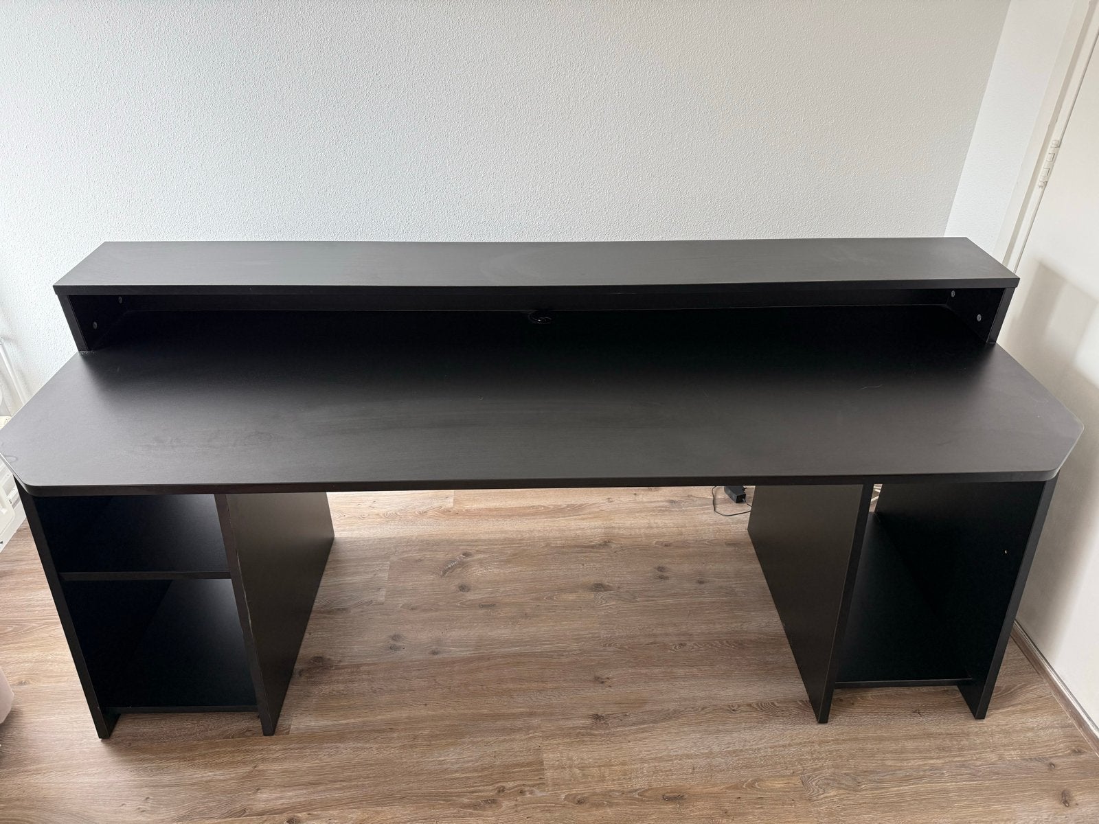 Bureau - mat zwart -200cm, Ophalen, 72 cm, Spaanplaat of MDF, Zo goed als nieuw