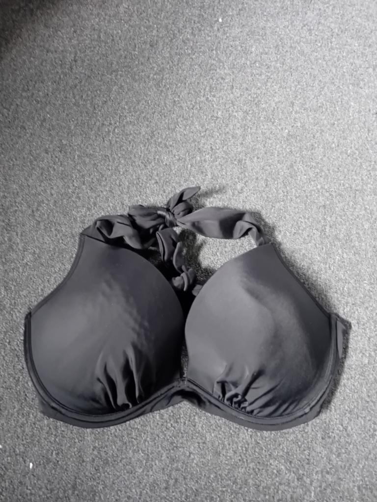 Nieuwe zwarte halter bikinitop Decathlon - Maat 90E, Zwart, Nieuw, Ophalen of Verzenden, Bikini