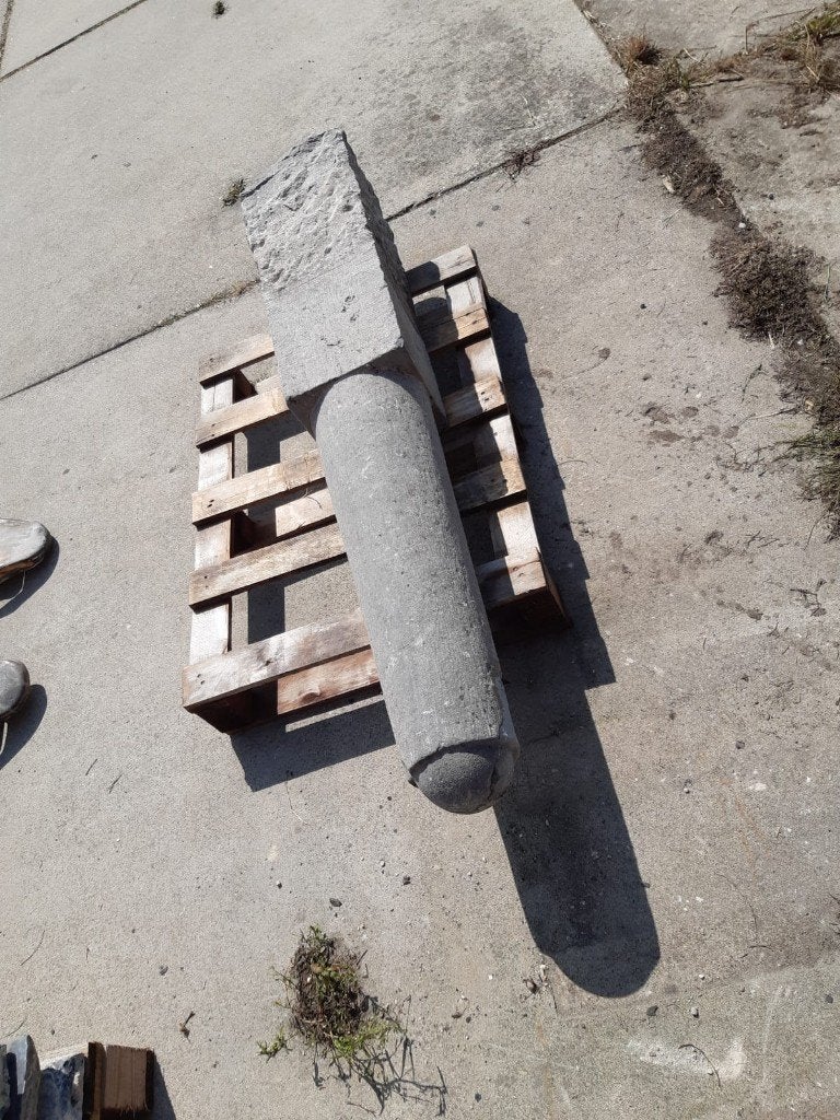hardstenen palen antiek, stoeppaal, amsterdammertje, arduin, Ophalen, Gebruikt, Minder dan 180 cm, Palen