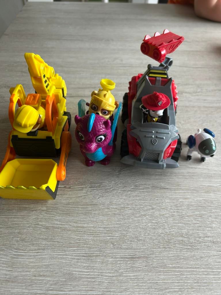 Paw patrol voertuigen met poppetjes, Ophalen of Verzenden, Gebruikt