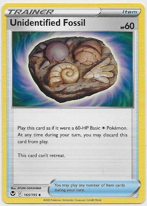 Silver Tempest,  Unidentified Fossil [uncommon] 165/195, Verzenden, Nieuw, Losse kaart