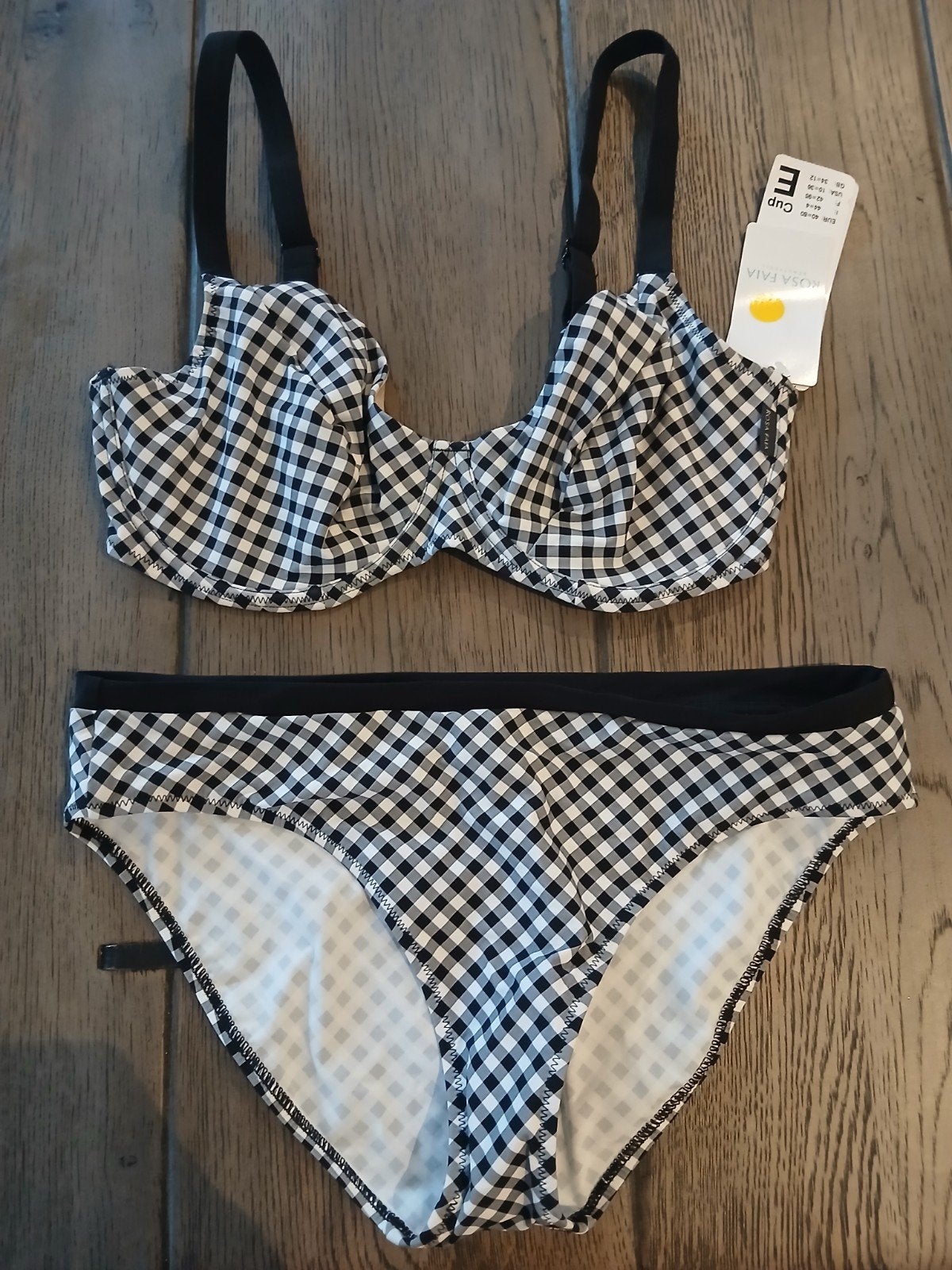 Rosa Faia Bikini Set Zwart-Wit Geruit - Nieuw met labels, Zwart, Nieuw, Bikini, Rosa Faia