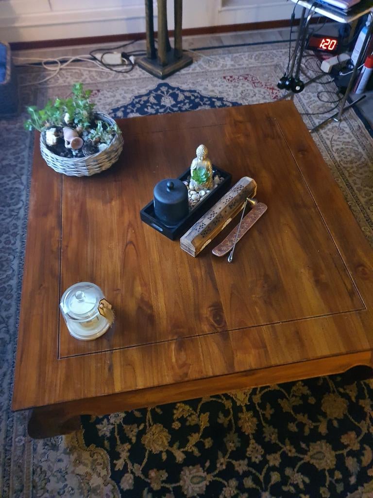 Mooie opiumtafel, Ophalen, 50 tot 100 cm, Vierkant, 50 tot 100 cm