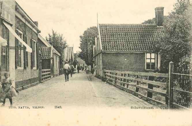 301-203-037 Uitgeest Schevelstraat, Verzamelen, Ansichtkaarten | Nederland, Verzenden, Voor 1920, Noord-Holland