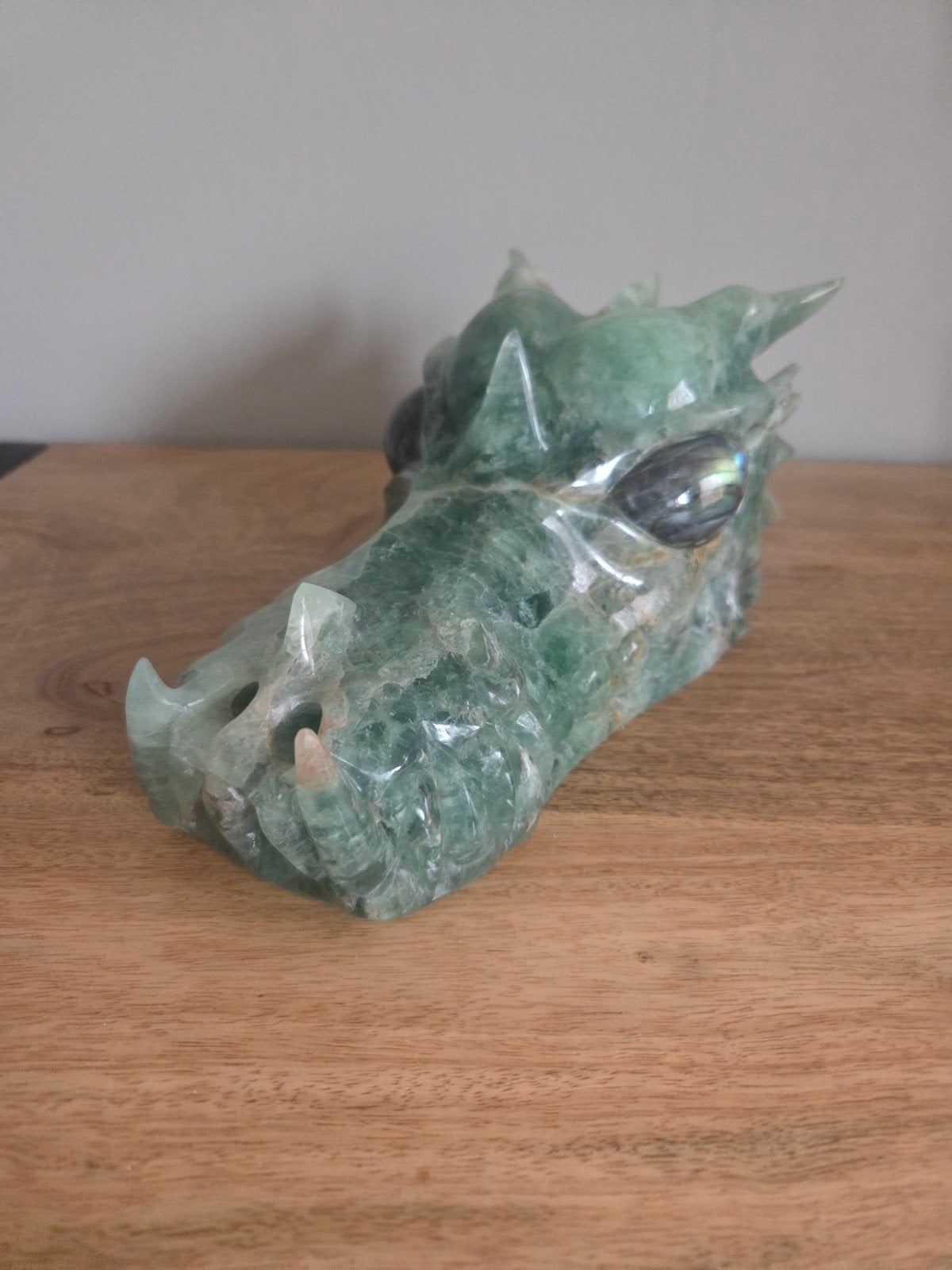 Groene Fluoriet draak schedel, Ophalen of Verzenden, Mineraal