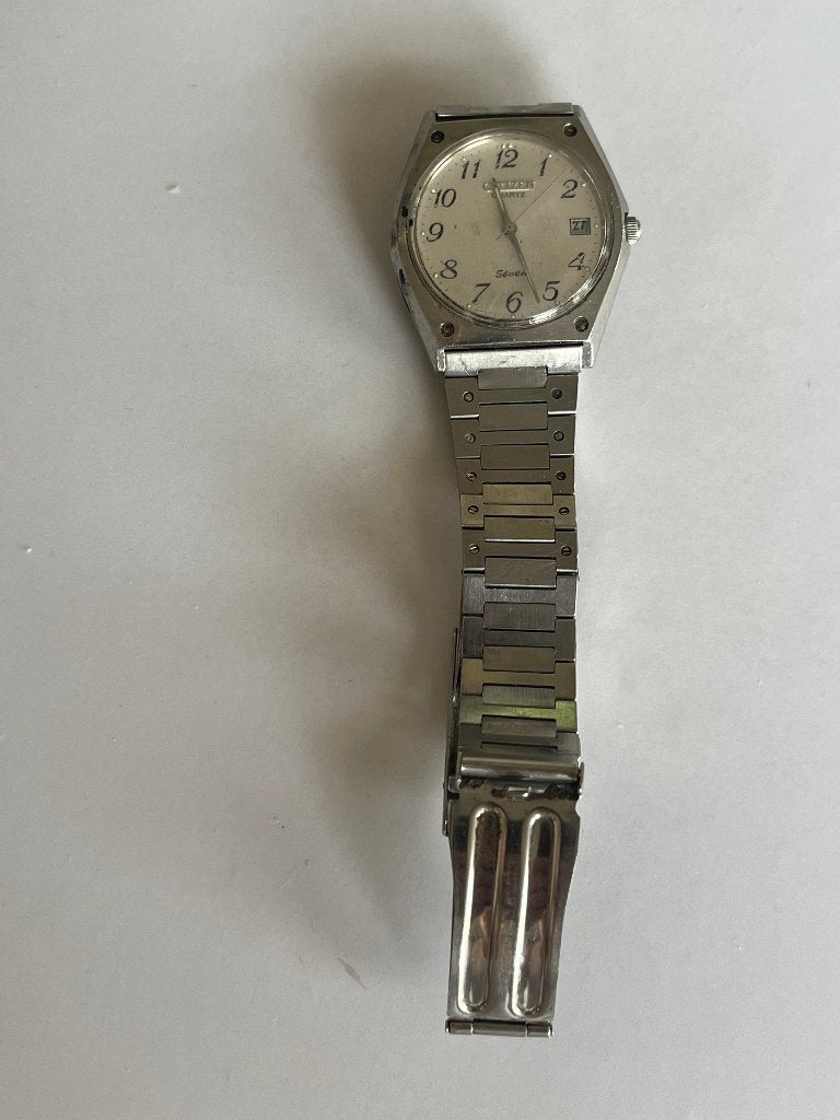 vintage Citizen dames quartz horloge met stalen band, Overige merken, Staal, Gebruikt, Staal