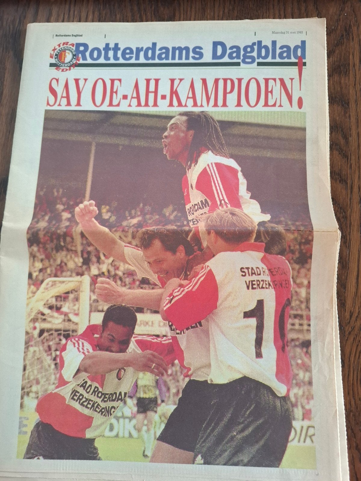 feyenoord kampioens krant  93, Verzamelen, Ophalen of Verzenden, Zo goed als nieuw, Feyenoord