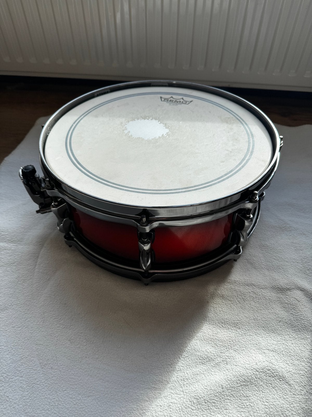 Tama Superstar snaredrum 14x5,5” - rode fade, black nickel, Ophalen, Gebruikt, Tama