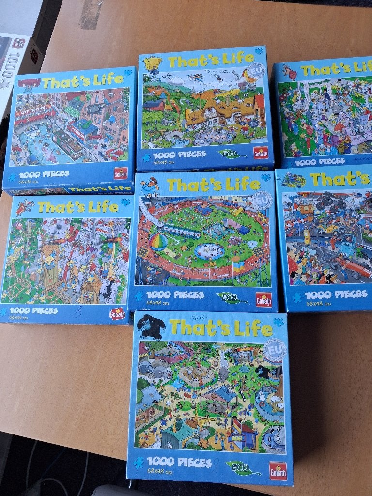 That's life puzzel 1000 stukjes, Ophalen of Verzenden, 500 t/m 1500 stukjes, Zo goed als nieuw, Legpuzzel