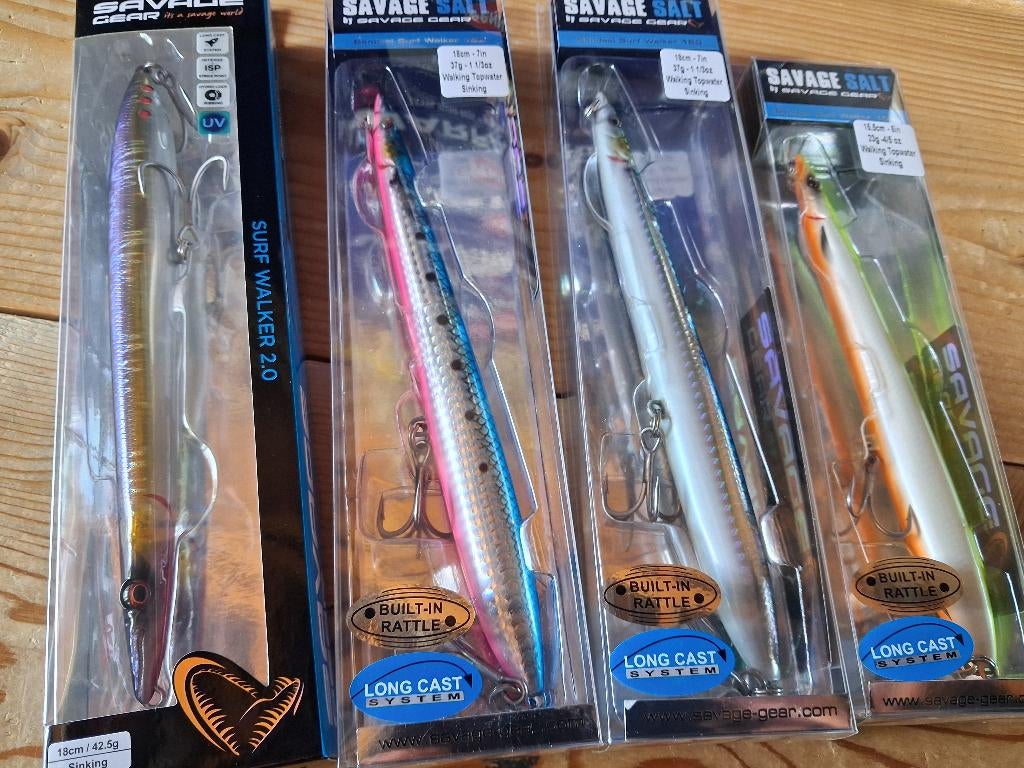 Set van 4x Sandeel Surfwalker (Savage Gear) 15.5/18cm, Tinstraat, Savage Gear, Overige typen, Nieuw