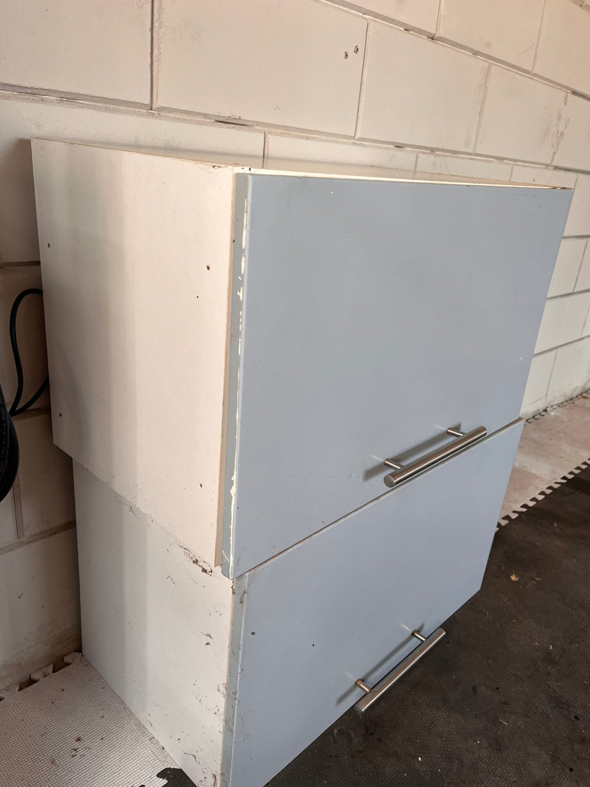 Twee keukenkastjes Ikea licht blauw, Huis en Inrichting, Keuken | Keukenelementen, Ophalen, Blauw, 50 tot 100 cm, Zo goed als nieuw