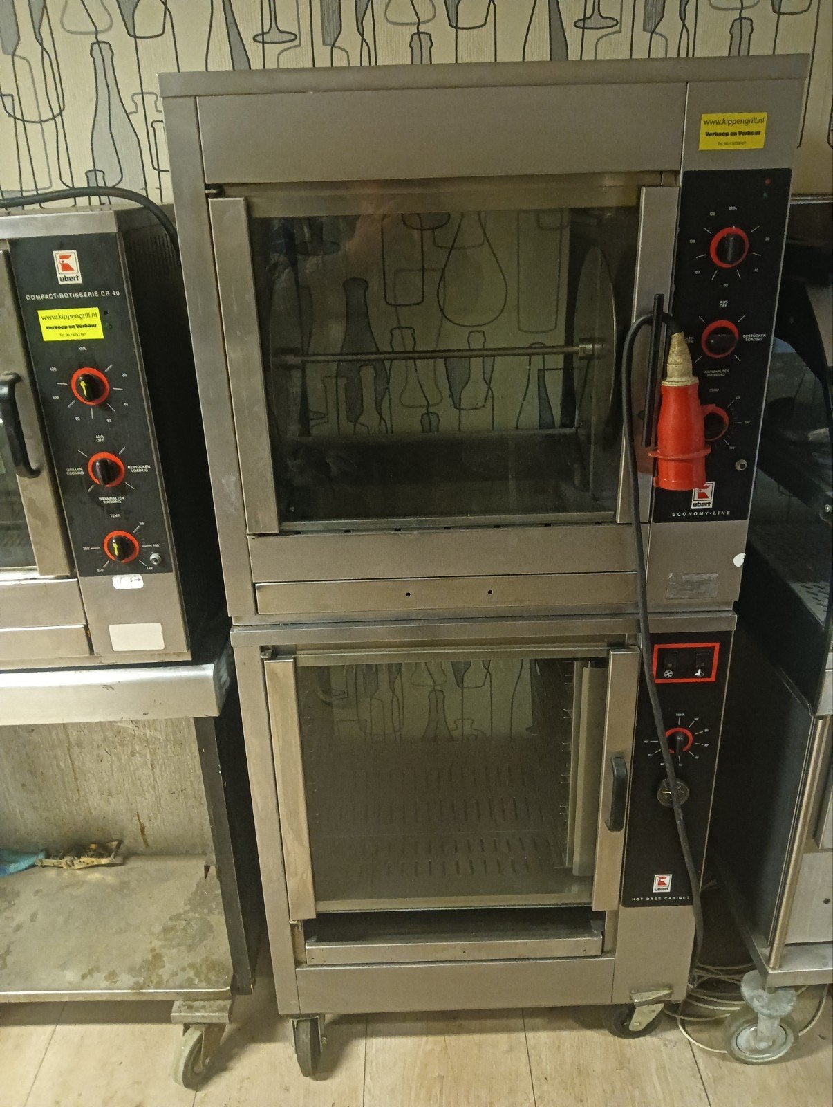 kippengrill,ubert,+warmhoudvitrine compleet,ideaal v.starter, Fornuis, Frituur en Grillen, Gebruikt, -, Frijado